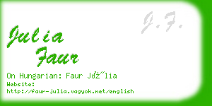 julia faur business card